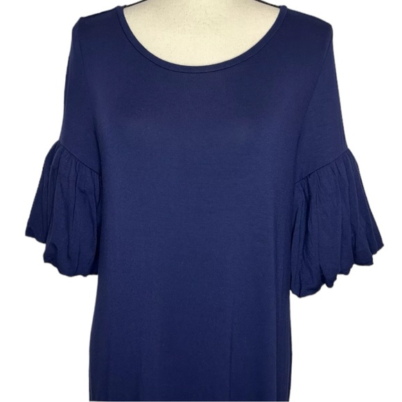 Lilly Pulitzer Lindell Bubble Sleeve Mini Dress size XL in True Navy - Picture 5 of 9